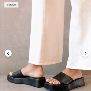 ALOHAS black vegan leather sandals